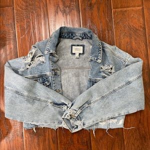 Torn Crop Denim Jacket